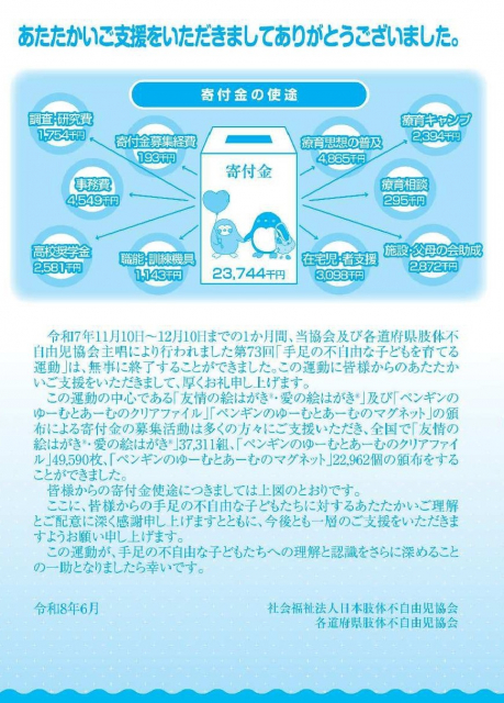 手足の不自由な子どもを育てる運動